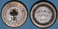 TOKENS jeton Versailles, Société d'horticulture de Seine-et-Oise, 1840 cuivre 27,7 mm -
