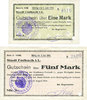 FRENCH EMERGENCY NOTES 1 mark Forbach (57). Ville. Billets. 5 mark 19.8.1914, série A, réimpressions -
