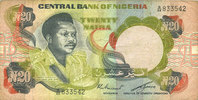 OTHER FOREIGN NOTES 20 naira Nigéria. Banque Centrale. -
