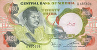 OTHER FOREIGN NOTES 20 naira Nigéria. Banque Centrale. -