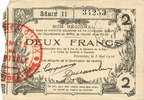 FRENCH EMERGENCY NOTES 2 francs Fourmies (59). Bon Régional des Départ. du Nord, Aisne & Oise. Billet. 8.5.1915, série 11 -