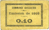 FRENCH EMERGENCY NOTES Gaillac (81). Commerce Gaillaçois. Billet. 10 cmes, émission -