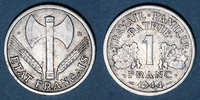 FRENCH MODERN COINS 1 franc Etat Français (1940-1944). 1944C, petit C -