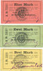 GERMANY - EMERGENCY NOTES (1914-1923) A - J 3 mark Grätz (Grodzisk Wielkopolski, Pologne). Kreisausschuss. Billets. 1, 2 -