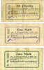 GERMANY - EMERGENCY NOTES (1914-1923) A - J 50 pf Grätz (Grodzisk Wielkopolski, Pologne). Kreisausschuss. Billets. 1mk, 2 mark n.d. - -