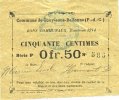 FRENCH EMERGENCY NOTES 0,50 franc Gouy-sous-Bellonne (62). Commune. Billet. émission 1914, série P -