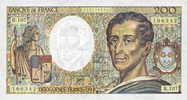 NOTES OF THE BANQUE DE FRANCE 200 francs Banque de France. Billet. (Montesquieu), -