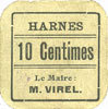 FRENCH EMERGENCY NOTES 10 centimes Harnes (62). Commune. Billet. -