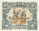 FRENCH EMERGENCY NOTES Lille (59). Banque d'Emission. Billet. 25 cmes mai 1915 -