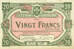 FRENCH EMERGENCY NOTES 20 francs Lille (59). Ville. Billet. 15.12.1917, série P -