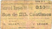 FRENCH EMERGENCY NOTES 10 centimes Marcq-en-Ostrevent (59). Commune. Billet. série AA -