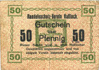 GERMANY - EMERGENCY NOTES (1914-1923) A - J 50 pf Hassloch. Handelsshutz - Verein. Billet. texte sans erreur : jederzeit eingelöst -