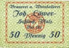 GERMANY - EMERGENCY NOTES (1914-1923) A - J 50 pf Hassloch. Löwer Joh.. Brauerei und Weinkellerei. Billet. sans signature -