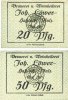 GERMANY - EMERGENCY NOTES (1914-1923) A - J 20 pf Hassloch. Löwer Joh.. Brauerei und Weinkellerei. Billets. 50 pf, sans signature -