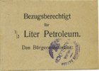 GERMANY - EMERGENCY NOTES (1914-1923) A - J Hassloch. Gemeinde. Ticket de rationnement de 1/2 litre de pétrole (Bezugsberechtigt für 1/2 Liter.. -