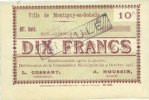 FRENCH EMERGENCY NOTES 10 francs Montigny-en-Gohelle (62). Ville. Billet. 4.10.1915, n° planche 20.662 -