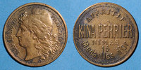 TOKENS Nîmes (30). Kina Perrier. Apéritif, Type avec grosse tête de Marianne -