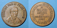 MEDALS Orange. Inauguration des fêts littéraires du théâtre antique. Médaille en cuivre -