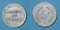 FRENCH EMERGENCY COINS 5 centimes Albert (80). Comptoirs Albertins. -