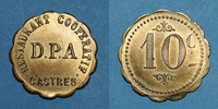 FRENCH EMERGENCY COINS 5 centimes Castres (81). Restaurant Coopérative - D.P.A. (Dépôt du Parc d'Artillerie. -