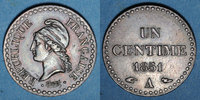 FRENCH MODERN COINS 1 centime 2e république (1848-1852). -