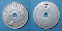 FRENCH EMERGENCY COINS Gennevilliers (92). Bureau de Bienfaisance. Bon pour un sac de charbon. Chiffre 7 /revers -