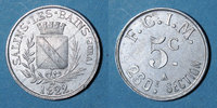 FRENCH EMERGENCY COINS 5 centimes Salins-les-Bains (39). F.C.I.M., 260e section. -