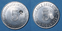FRENCH EMERGENCY COINS 5 centimes Unieux (42). Etablissements Jacob Holtzer. contremarque cloche -