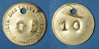 FRENCH EMERGENCY COINS Lyon (69). Société des Travailleurs Unis. sans valeur, troué, sans la contremarque habituelle -