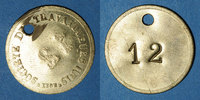 FRENCH EMERGENCY COINS Lyon (69). Société des Travailleurs Unis. sans valeur, troué, sans la contremarque habituelle -