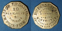 TOKENS Jeton Bordeaux (33). Maison François David (20 rue St Rémy) ; Prix Fixe, H. Passereau... publicitaire -