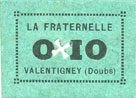 FRENCH EMERGENCY NOTES Valentigney (25). La Fraternelle. Billet. 0,10 -