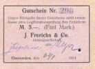 GERMANY - EMERGENCY NOTES (1914-1923) A - J 5 mark Einswarden. Frerichswerft. Billet. N° 290 ! -