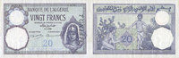ANCIENT FRENCH COLONIES 20 francs Tunisie. Billet. type 1912, du -