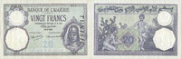 ANCIENT FRENCH COLONIES 20 francs Tunisie. Billet. type 1912, du -