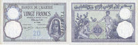 ANCIENT FRENCH COLONIES 20 francs Tunisie. Billet. type 1912, du -