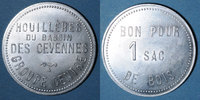 FRENCH EMERGENCY COINS Les Cévennes (30). Houillères du Bassin des Cévennes - Groupe centre. 1 sac de bois. Frappe médaille -