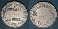 FRENCH EMERGENCY COINS Liévin (62). Coopérative des Employés et Ouvriers des Mines de Liévin. Boulangerie -