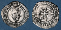 FRENCH ROYAL COINS Charles VI . Monnayage du duc de Bourgogne (1417-1423). Florette. Châlons sur Saône -