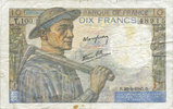 NOTES OF THE BANQUE DE FRANCE 10 francs Banque de France. Billet. mineur, -