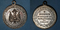 REVOLUTIONARY DOCUMENTS and WAR OF 1870 Révolution de Fraternisation des gardes nationales. Médaille cuivre argenté. 33,3 mm -