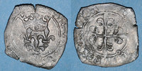 FRENCH ROYAL COINS Gros Charles VI (1380-1422). dit florette 1ère émission (10.5.1417). Troyes (annelet 8e) -