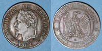 FRENCH MODERN COINS 2 centimes 2e empire (1852-1870). tête laurée Bordeaux -
