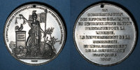 REVOLUTIONARY DOCUMENTS and WAR OF 1870 Révolution de Commémoration des journées de février. Médaille étain. 45 mm -