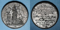 REVOLUTIONARY DOCUMENTS and WAR OF 1870 Révolution de Commémoration des journées de février. Médaille étain. 22 mm -