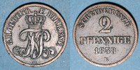 GERMANY before 1870 2 pfennig Oldenbourg. Nicolas Frédéric Pierre (1853-1900). -