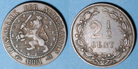 EUROPE 2 1/2 cents Pays Bas. Guillaume III (1849-1890). -