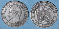 FRENCH MODERN COINS 2 centimes 2e empire (1852-1870). tête nue, Strasbourg -