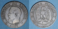 FRENCH MODERN COINS 2 centimes 2e empire (1852-1870). tête nue, Rouen. Ancre -