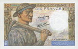 NOTES OF THE BANQUE DE FRANCE 10 francs Banque de France. Billet. mineur -